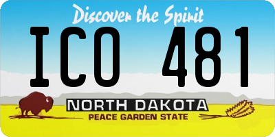 ND license plate ICO481
