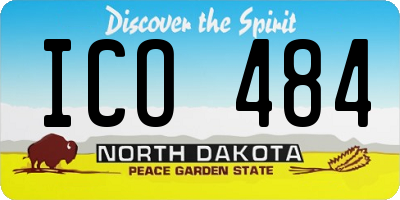 ND license plate ICO484