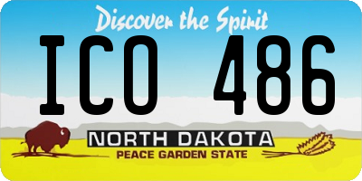 ND license plate ICO486