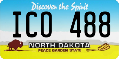 ND license plate ICO488