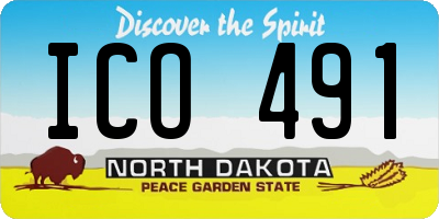 ND license plate ICO491