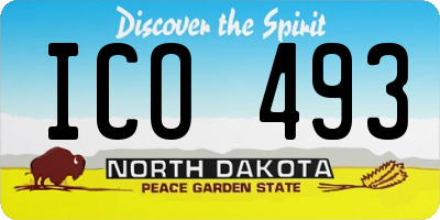 ND license plate ICO493