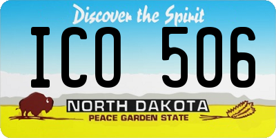ND license plate ICO506