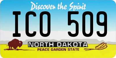 ND license plate ICO509