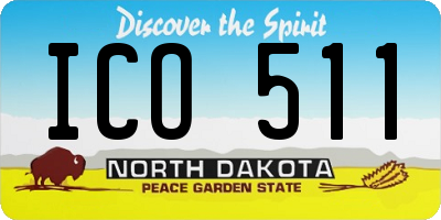 ND license plate ICO511