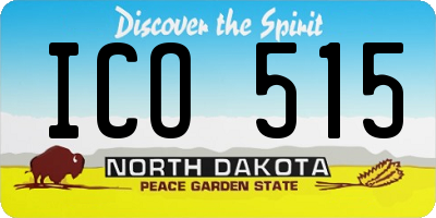 ND license plate ICO515