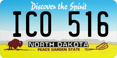ND license plate ICO516