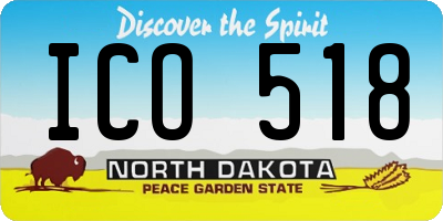 ND license plate ICO518