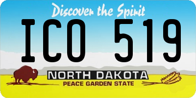 ND license plate ICO519