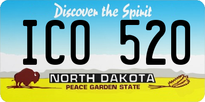 ND license plate ICO520