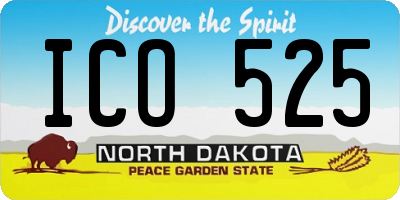 ND license plate ICO525