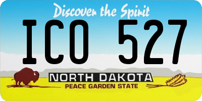 ND license plate ICO527