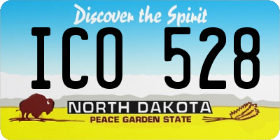 ND license plate ICO528