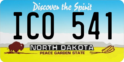 ND license plate ICO541
