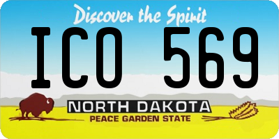 ND license plate ICO569
