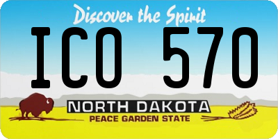 ND license plate ICO570