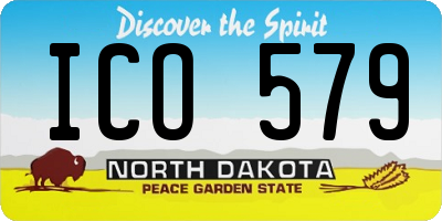 ND license plate ICO579