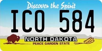 ND license plate ICO584