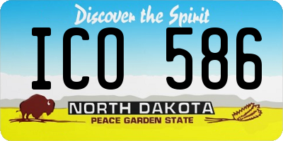ND license plate ICO586