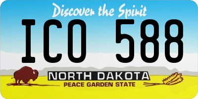 ND license plate ICO588