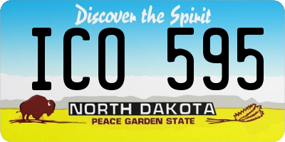 ND license plate ICO595