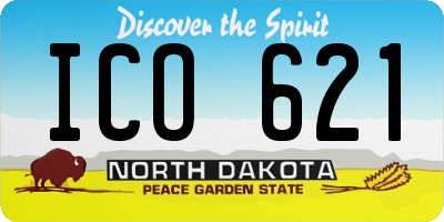 ND license plate ICO621