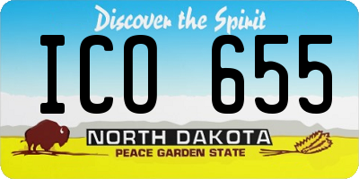 ND license plate ICO655