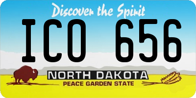 ND license plate ICO656