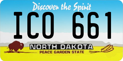 ND license plate ICO661