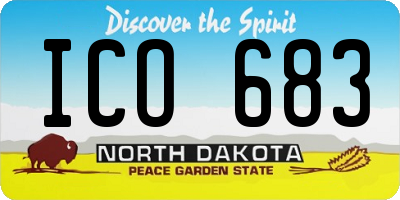 ND license plate ICO683