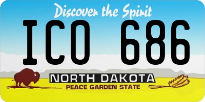 ND license plate ICO686
