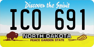 ND license plate ICO691