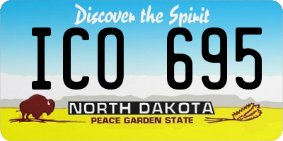 ND license plate ICO695