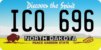ND license plate ICO696