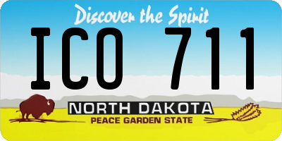 ND license plate ICO711