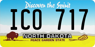ND license plate ICO717