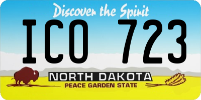 ND license plate ICO723