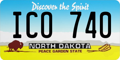 ND license plate ICO740