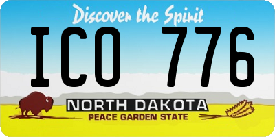 ND license plate ICO776