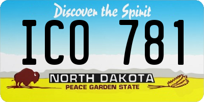 ND license plate ICO781
