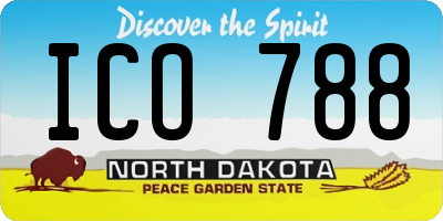 ND license plate ICO788