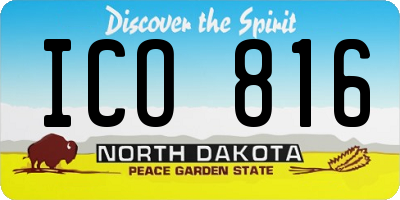 ND license plate ICO816