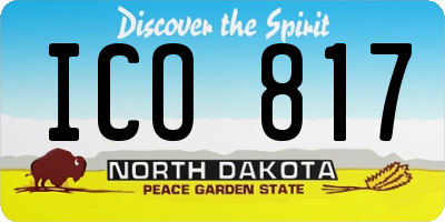 ND license plate ICO817