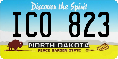 ND license plate ICO823