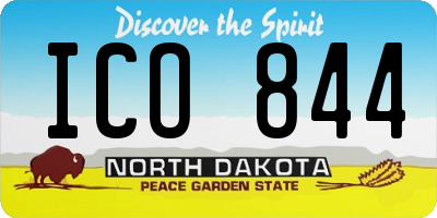ND license plate ICO844