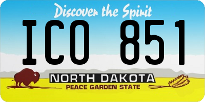 ND license plate ICO851