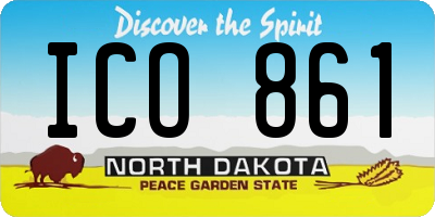 ND license plate ICO861