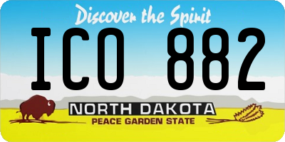 ND license plate ICO882