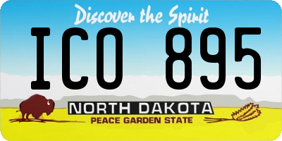 ND license plate ICO895