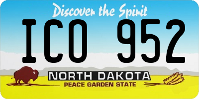 ND license plate ICO952